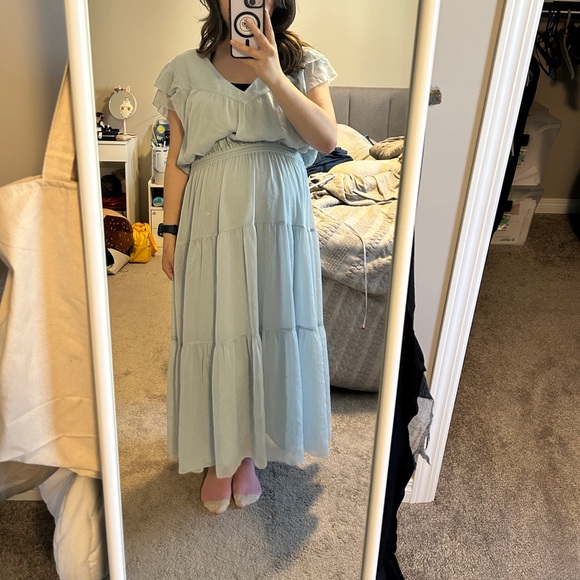 Aritzia Little Moon Taverna Dress in Iced Blue - Picture 3 of 7